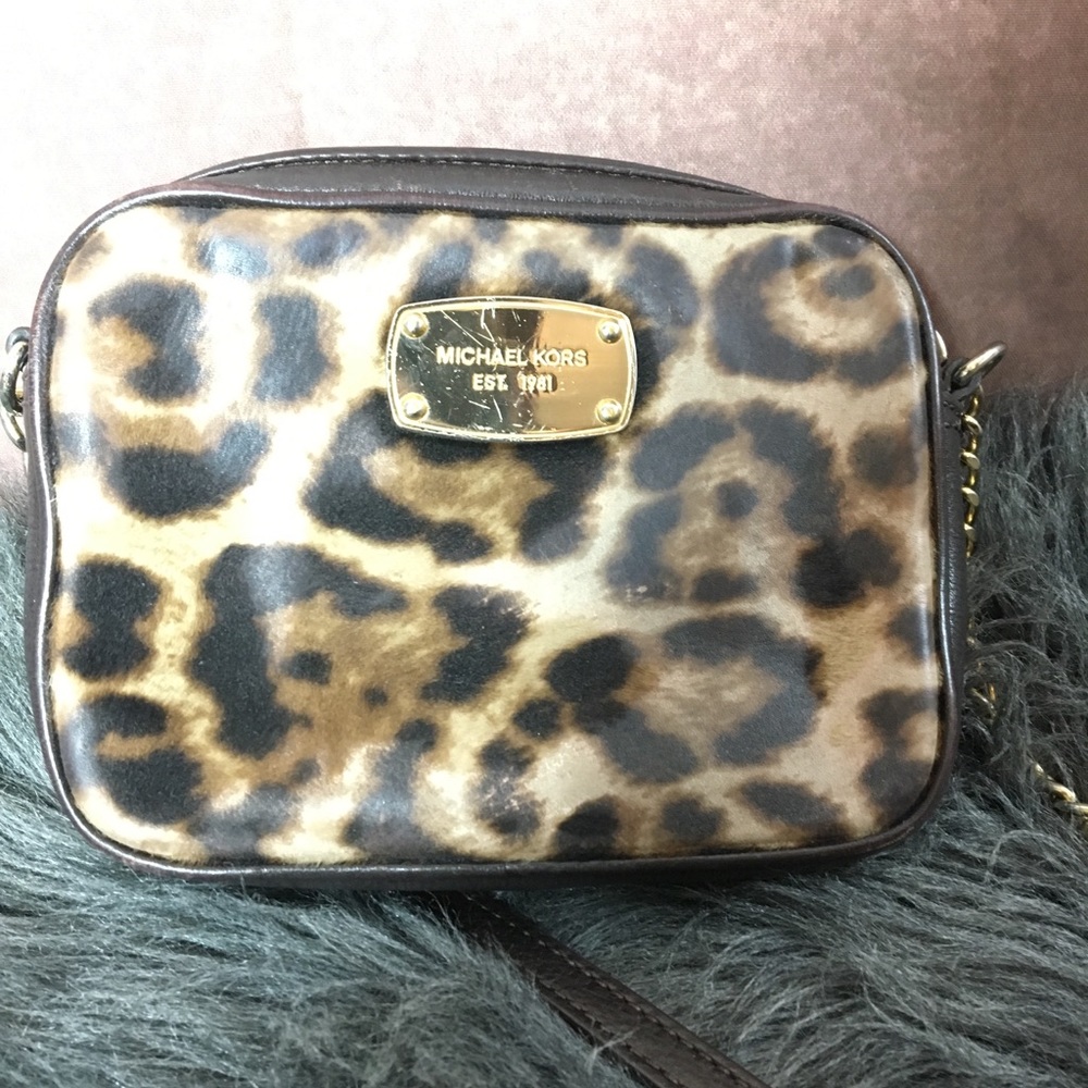 Cheetah Print Michael Kors Crossbody Handbag